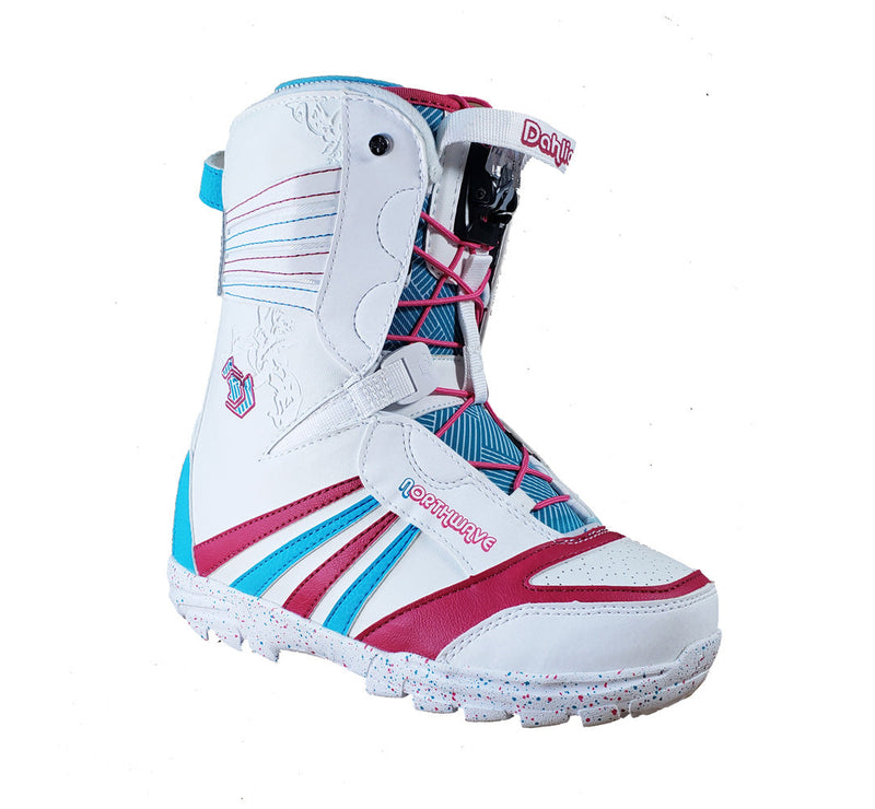 Northwave Dahlia Super Lace Snowboard Boots White Light Blue, Womens Size 6