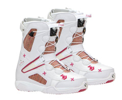 Northwave Freedom Super Lace Snowboard Boots White Pink Womens 8.5 9 euro 40.5