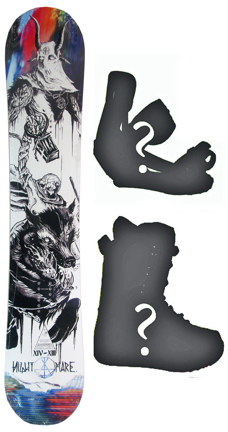 148cm  Nightmare Baphomet Snedden Rocker Snowboard, Build a Package with Boots and Bindings
