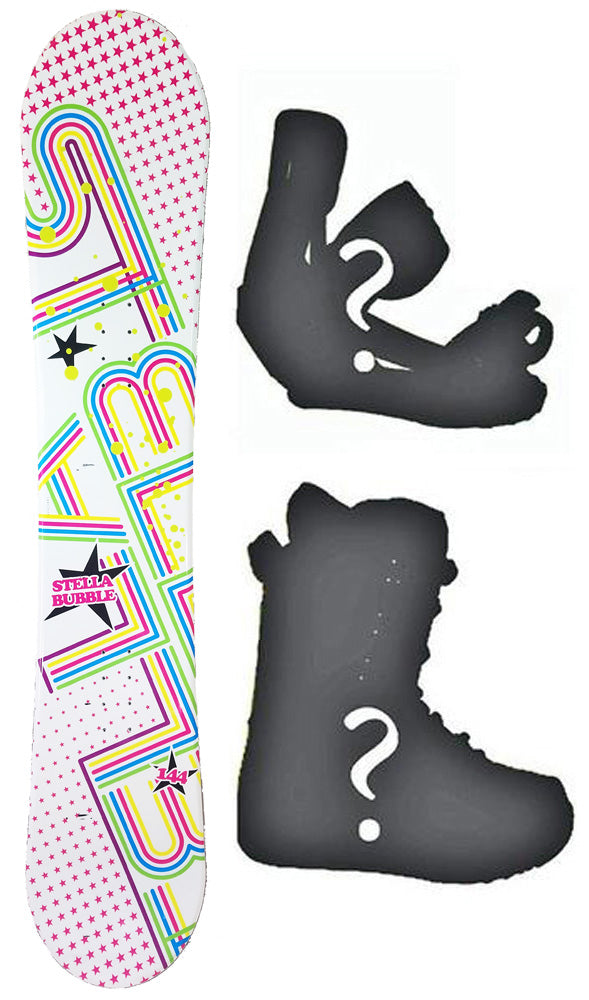144cm Stella Bubble White Camber Womens Blem Snowboard, Build a Package with Boots and Bindings.