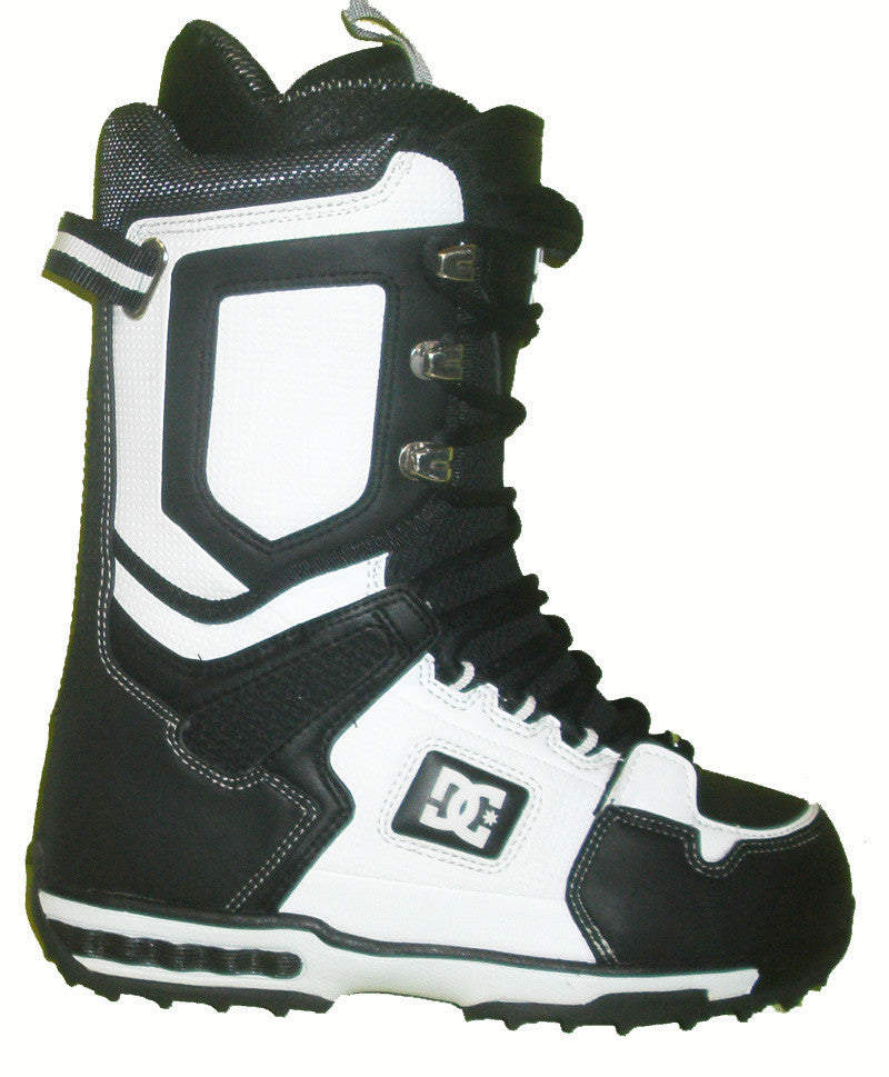 DC Balance Lace Snowboard Boots Mens Size 5 equals Womens 6.5 Black-White equals Kids-5-5.5