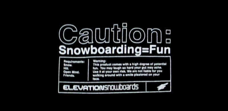 Elevation Snowboard Sweatshirt Hoody "CAUTION" small