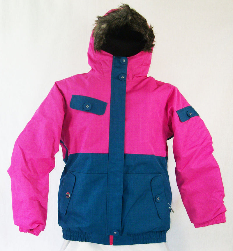 Firefly Lana Girls Snowboard Ski Jacket Raspberry Rose Ink Blue Medium