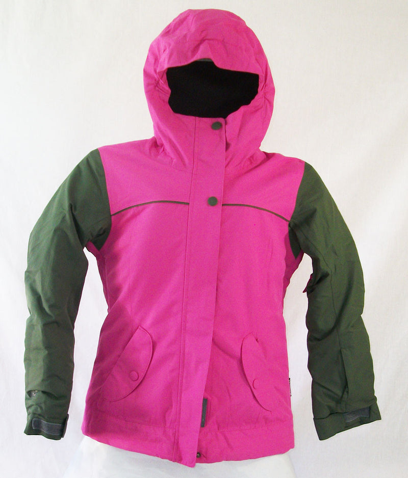 Firefly Flair Girls Snowboard Ski Jacket Pink Dark Green Dark Medium