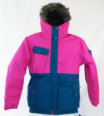 M3 Lana Girls Snowboard Ski Jacket Raspberry Rose Ink Blue Medium