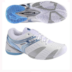 Babolat V-Pro Lady Womens 5.5 Tennis Shoes White/Blue/Silver