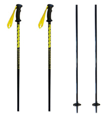 K2 Composite Power Rental Ski Poles, Ski Skiing Pole with Tab Grip, Black Yellow 36