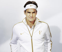 Nike Roger Federer Tennis Victory Track Warm up Jacket Wimbledon White Gold XL XXL