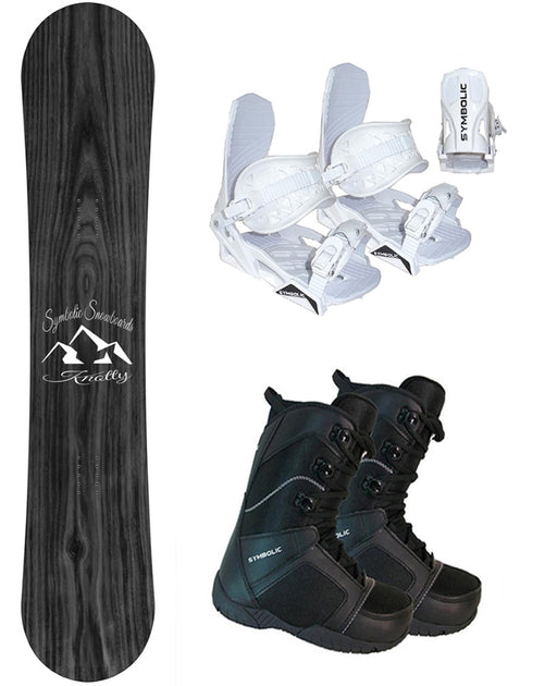 Symbolic Knotty Women's Snowboard And Bindings With Boots 3PC Complete