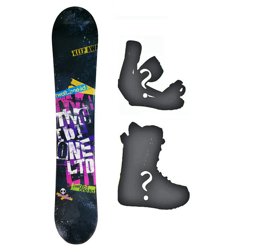 intermediate rider snowboard 152cm 2B1 Danger LTD Camber Blem Snowboard, Build a Package with Boots