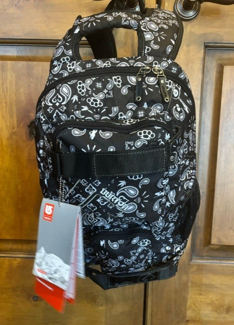 burton treble yell laptop backpack Burton Treble Yell Backpack Bandana Black White Skateboard Snowboard C
