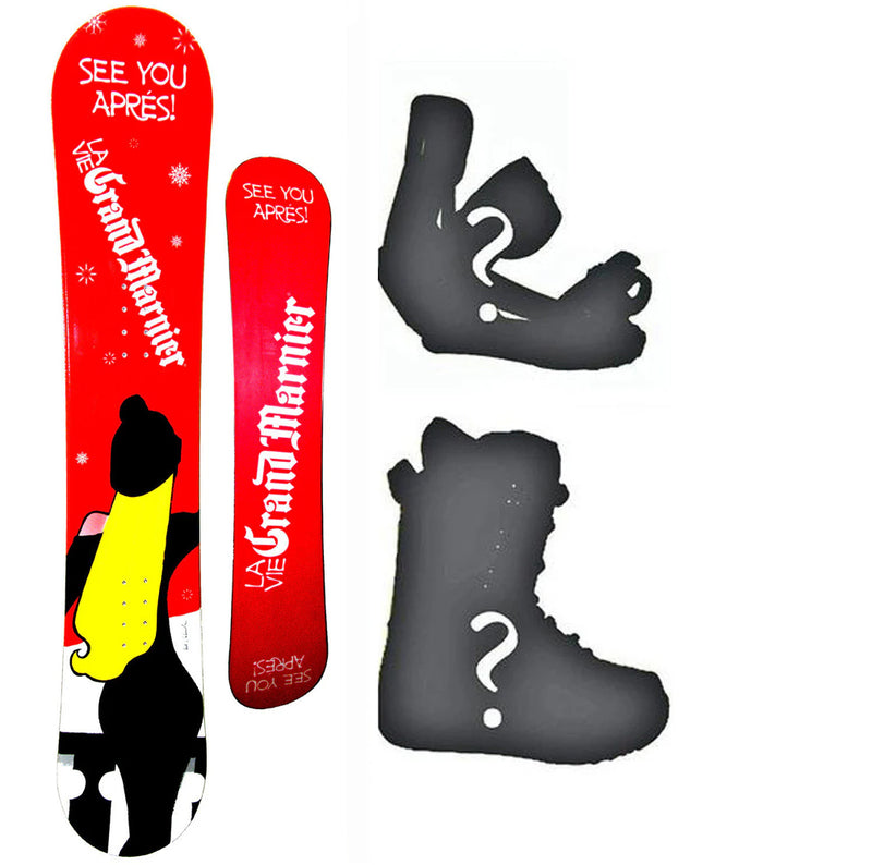 154cm  Grand Marnier Liqueur "See You Apres" Camber Snowboard