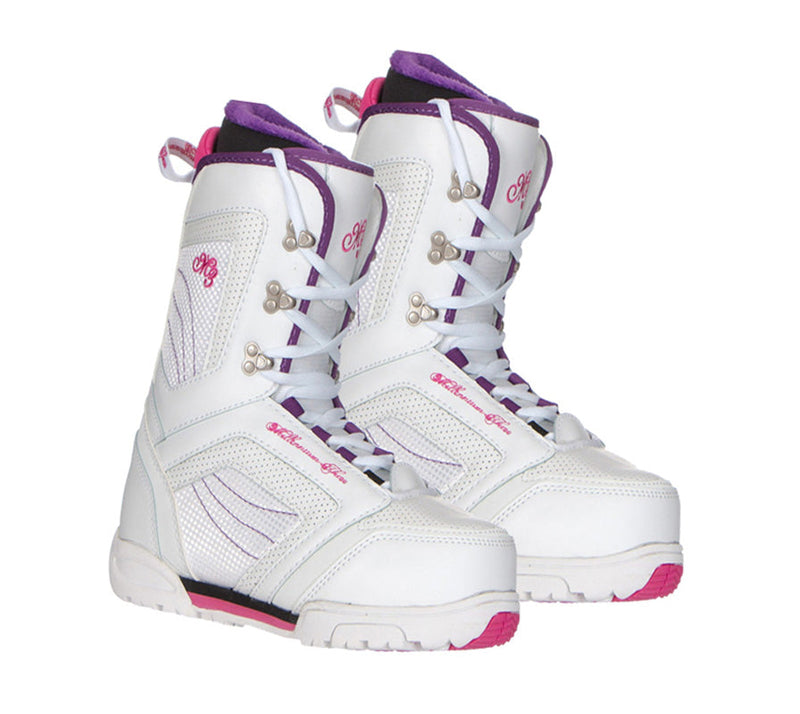 M3 Cosmo Womens Blem Snowboard Boots Linered Size 10 White