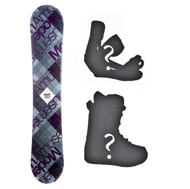 140cm Modern Amusement Santa Monica Rocker Snowboard Purple Black Gray ...