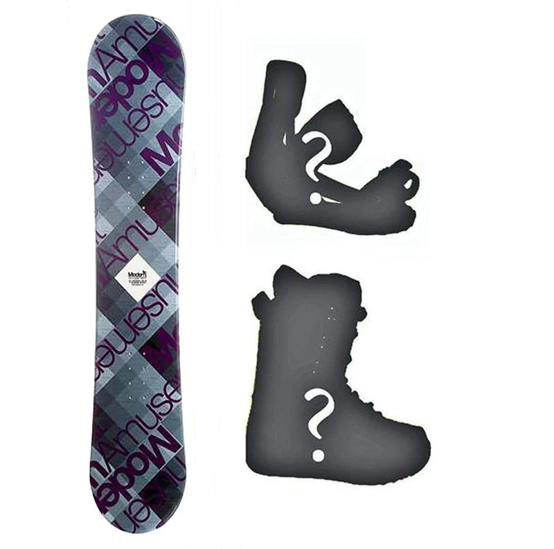 140cm Modern Amusement Santa Monica Rocker Snowboard Purple Black Gray