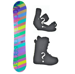 144cm Modern Amusement Palm, Camber Womens Snowboard, Build a Package with Boots and Bindings.