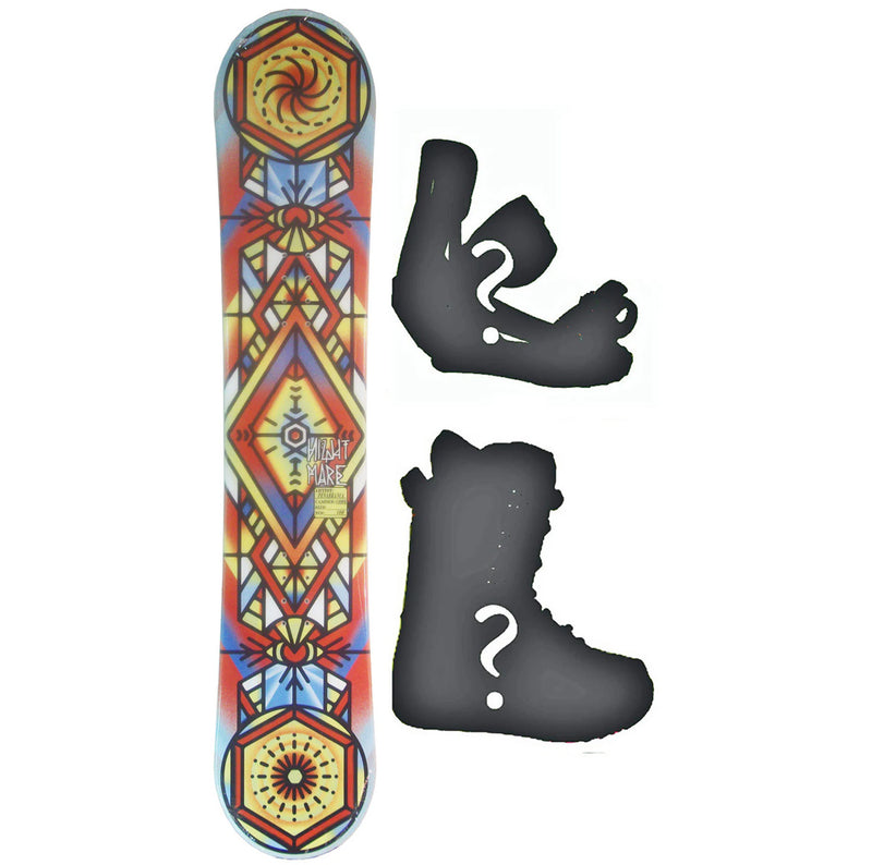 148cm  Nightmare Illuminati Rocker Snowboard, Build a Package with Boots and Bindings