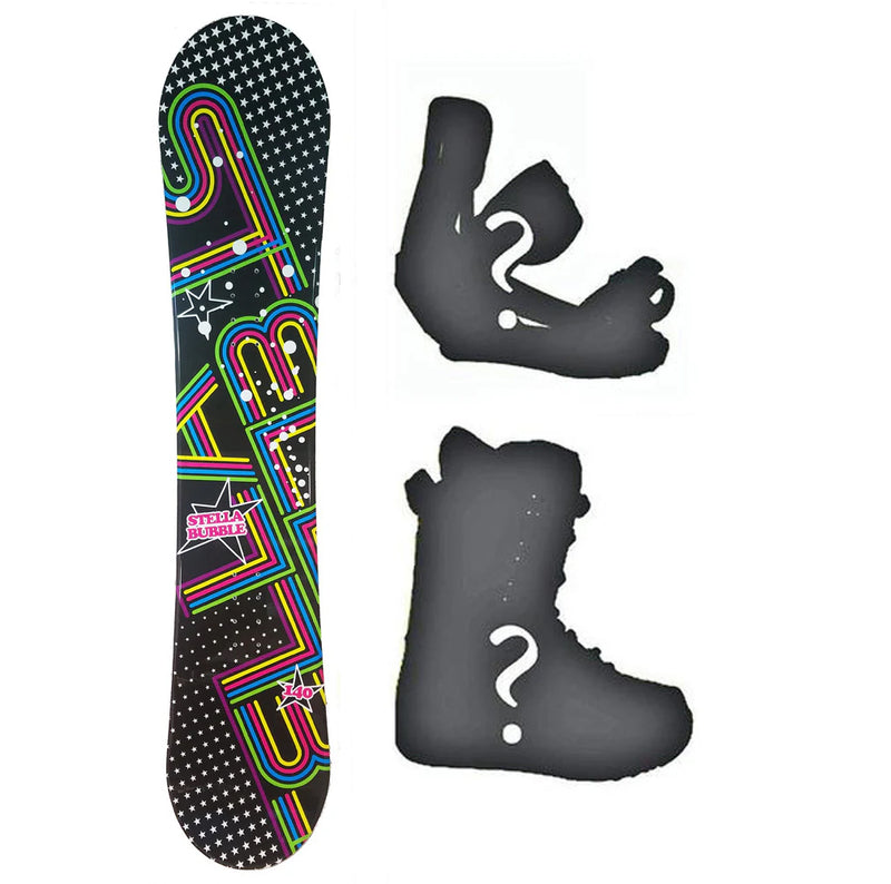 144cm Stella Bubble Black Camber Womens Snowboard, Build a Package with Boots and Bindings.