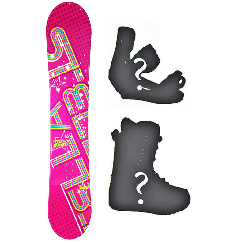 144cm Stella Bubble Pink Camber Womens Snowboard, Build a Package with Boots and Bindings.