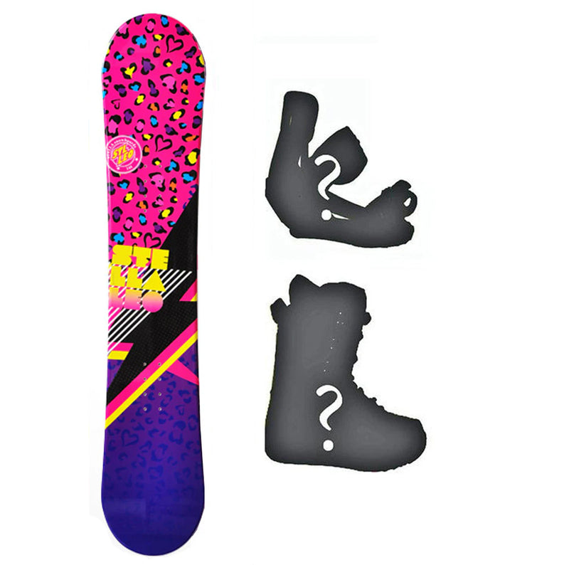 140cm Stella Leo Pink, Camber Womens Snowboard Build a Package with Boots and Bindings.