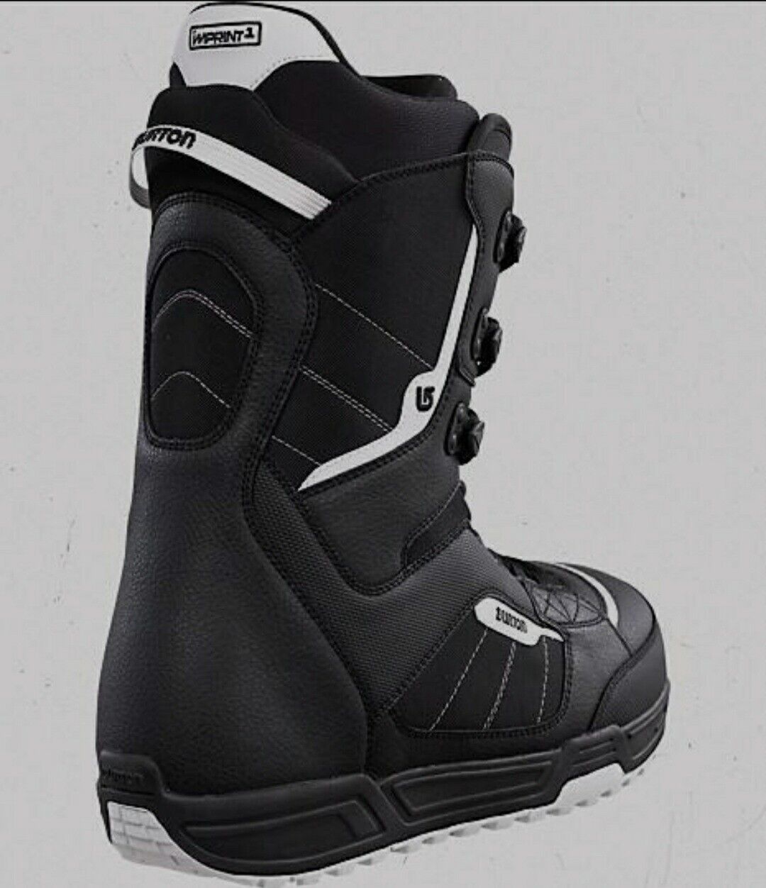 Burton Invader Mens Lace Linered Snowboard Boots Black Mens 8 Imprint