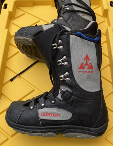 Burton Progression Gray/Black Mens Used Snowboard Boots 9