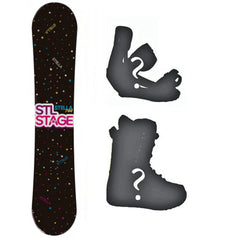 140cm Stella Stage Black Womens's Girl's Snowboard, Build a Package with Boots and Bindings.