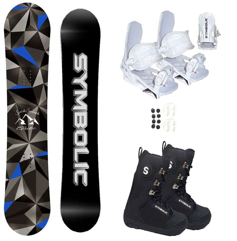 Mountain Warehouse Sybolic Arctic Kids Snowboard And Bindings &ap