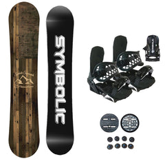 Symbolic Freedom 2025 Snowboard And Bindings Black 2PC Complete Package All Size & Wide