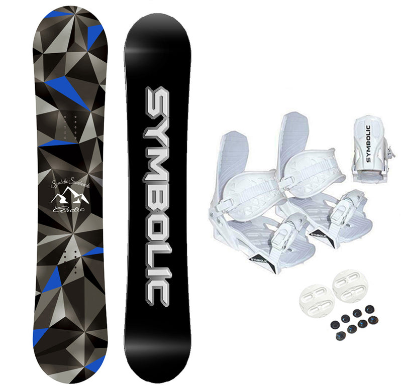 Symbolic Arctic 2025 Snowboard And Bindings White Complete 2PC Package All Sizes & Wide