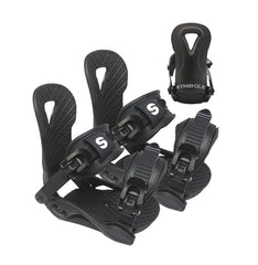 Symbolic Flow-Ride Snowboard Bindings 2025 Black 4x4,EST,3D Burton XXS