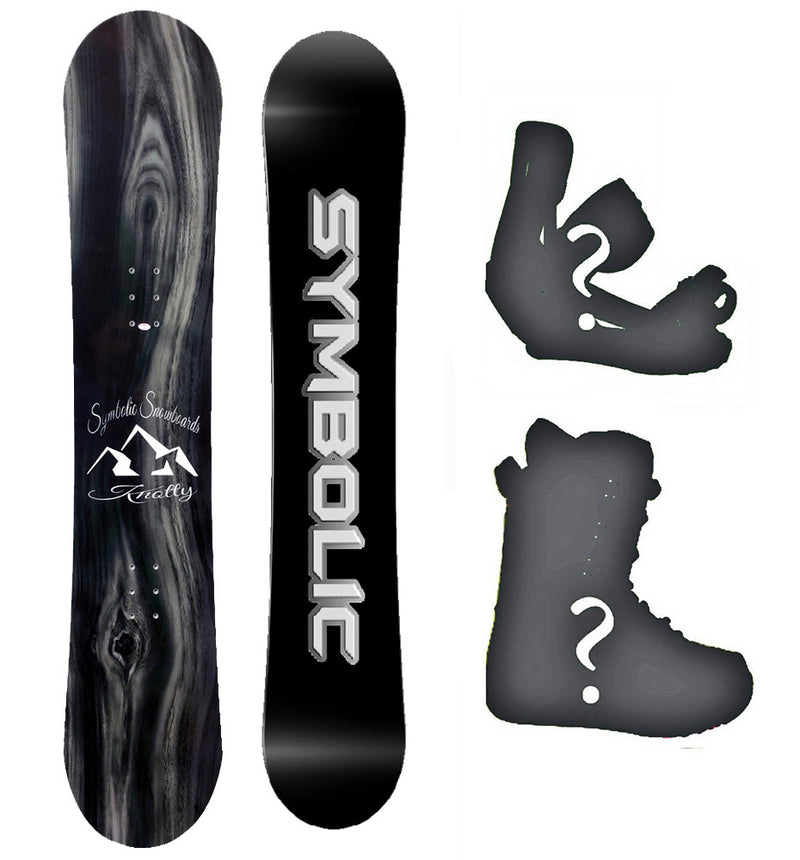 Symbolic Knotty Wood Grain 2025 Snowboard 90-170cm Deck or Build Package