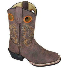 Smoky Mountain Childs Memphis Square Toe Boots Brown 7 M US Big Kid NEW AR165