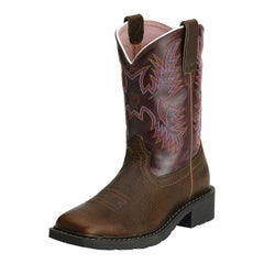 $180 Ariat Krista Pull-On Work Boot Steel Toe 9.5 NEW AR259 10009494 Brown Pink