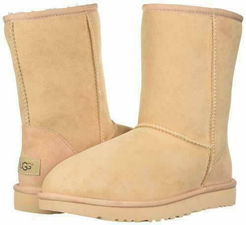 $200 UGG Womens Classic 2 Short Women 11 Sheepskin Suede Boots Amber Light AR103