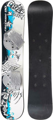 110cm Emsco Graffiti Kids Blem Plastic White Snowboard & Bindings package PST10