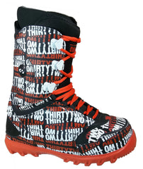 32 Lashed Snowboard Boots Size Mens 9 Black/Orange/White