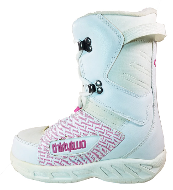 burton 32 snowboard boots 32 Lashed *Blem* Snowboard Boots Size Girls 6 Pink/White