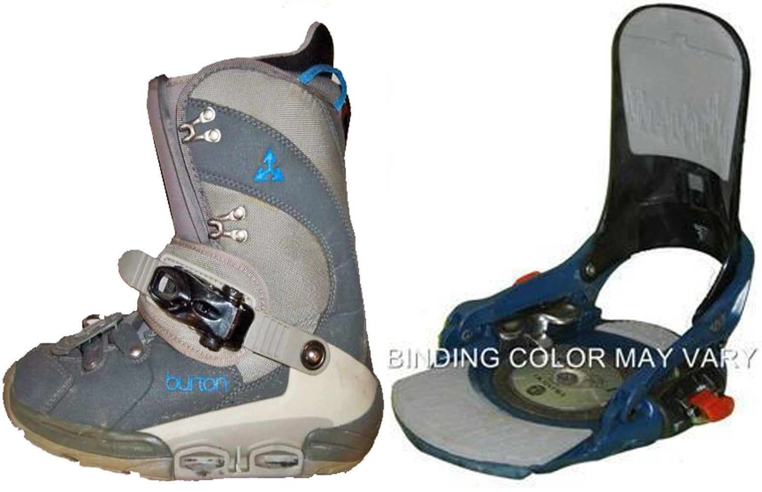 botas snowboard burton usadas Burton Progression SI Snowboard Boots And Step-In Bindings Used GREY-6