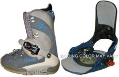 Burton Progression SI Snowboard Boots And Step-In Bindings Used GREY-6-7-7.5.