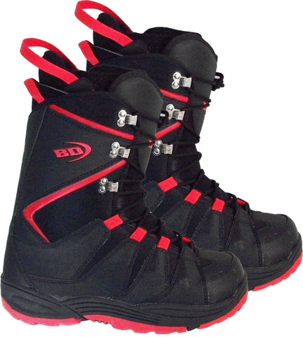 Black Dragon SBB039 Black-Red Snowboard Boots Youth 5 = womens 6.5