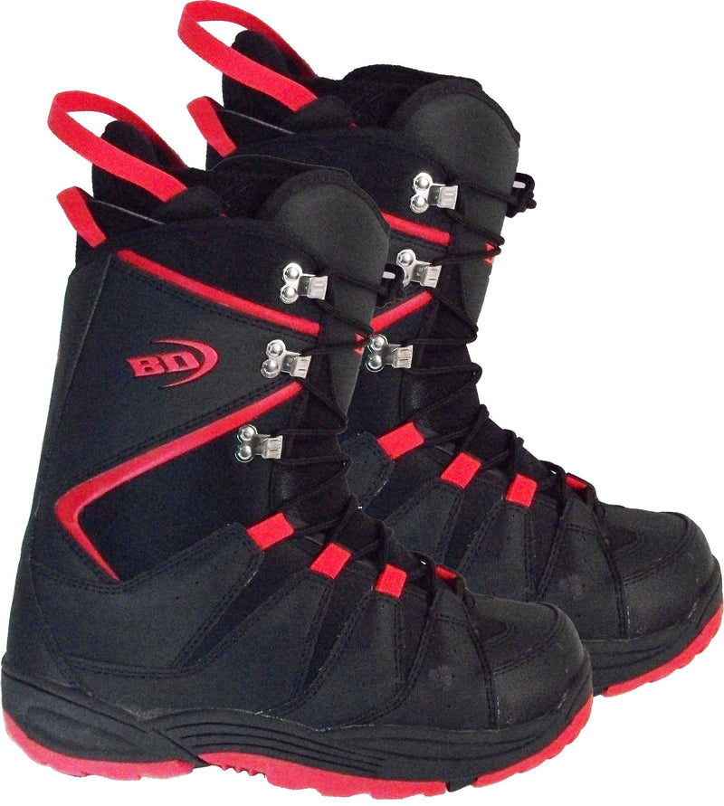 Black Dragon SBB039 Black-Red Snowboard Boots 9 Mens