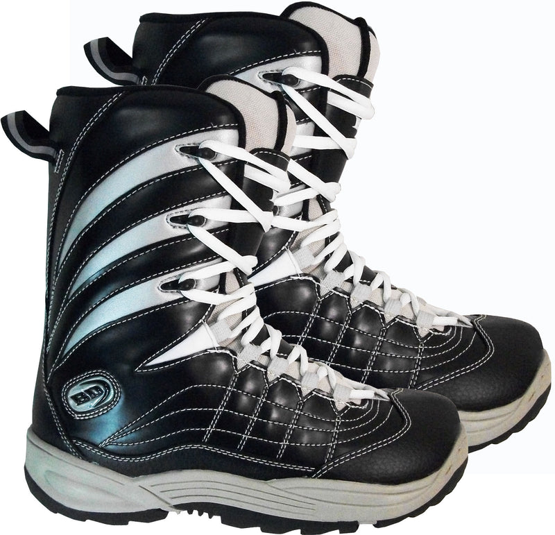 Black Dragon BD 1042B Black Silver Snowboard Boots Size 11 Mens Euro 45