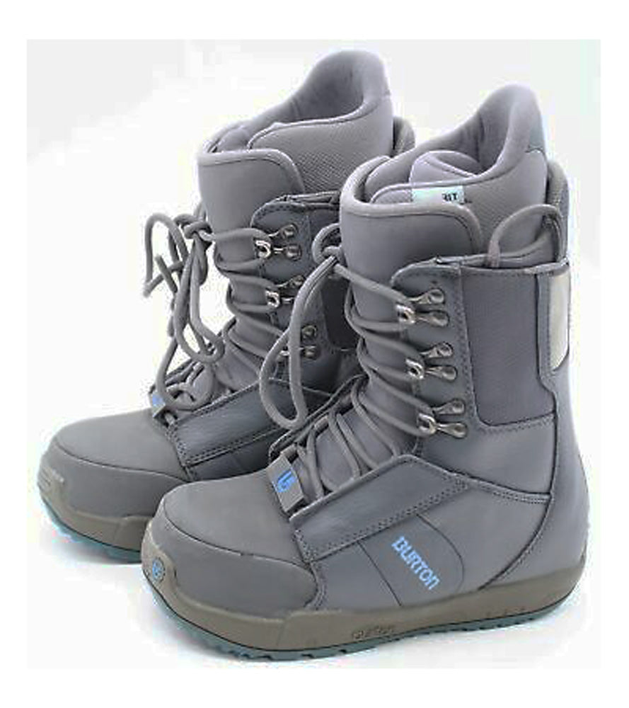 Burton Progression Dark Gray/Sky Womens Used Snowboard Boots 6.5
