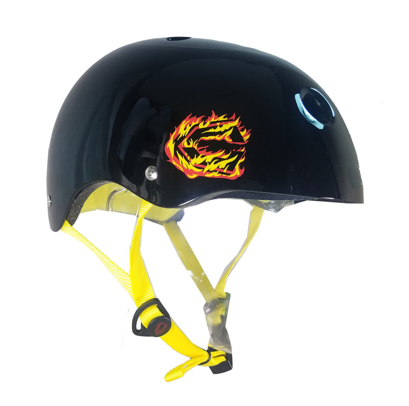 Capix Basher Black Yellow Helmet Skateboard Snowboard Wakeboard Bike L XL