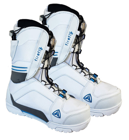 Firefly EZ-Lace  Womens Snowboard Boots Size 7-8-9-10 White Gray Blue