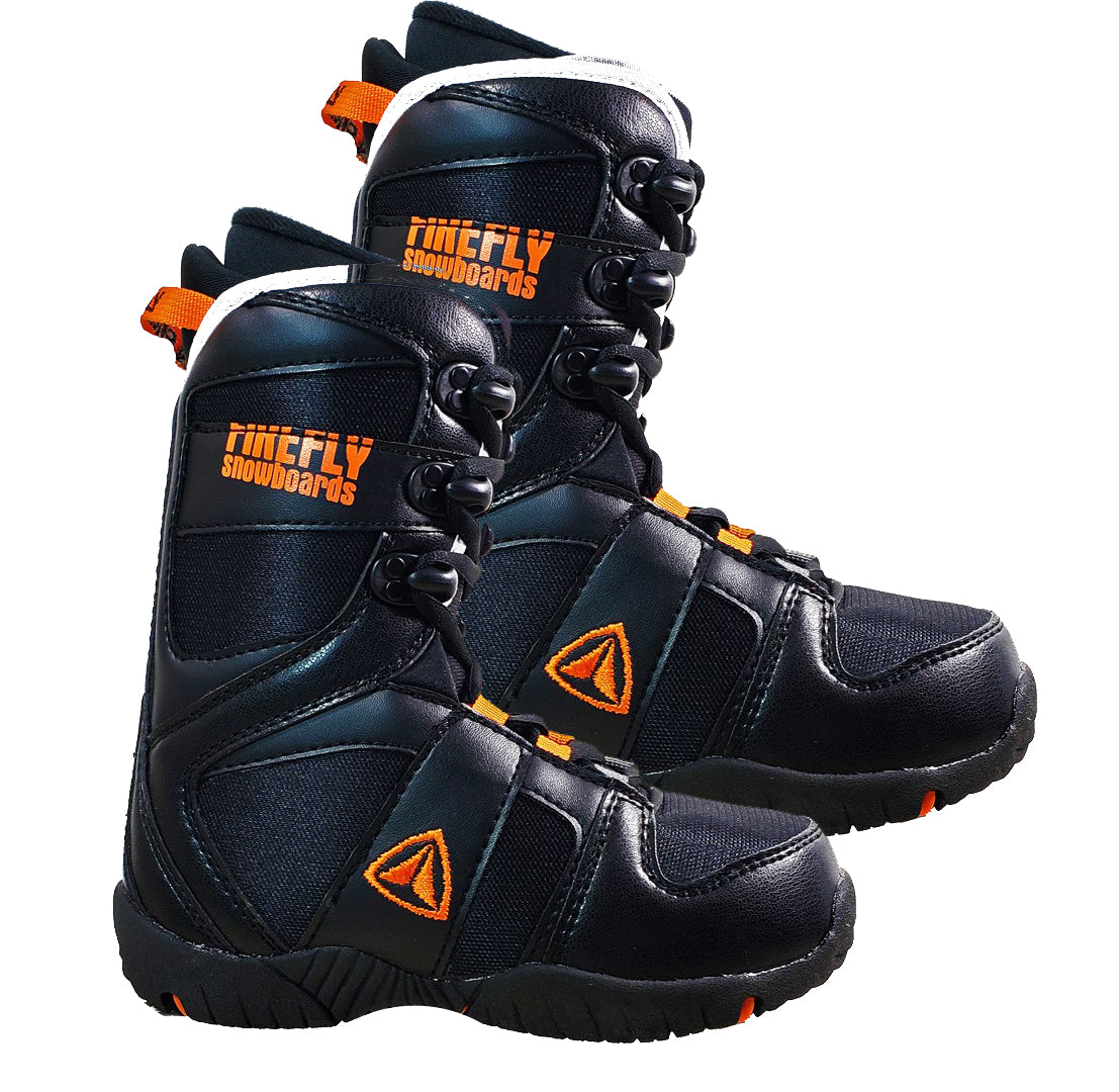 burton firefly snowboard Firefly c32 JRB lace Snowboard Boots Size 3.5 Black- Orange