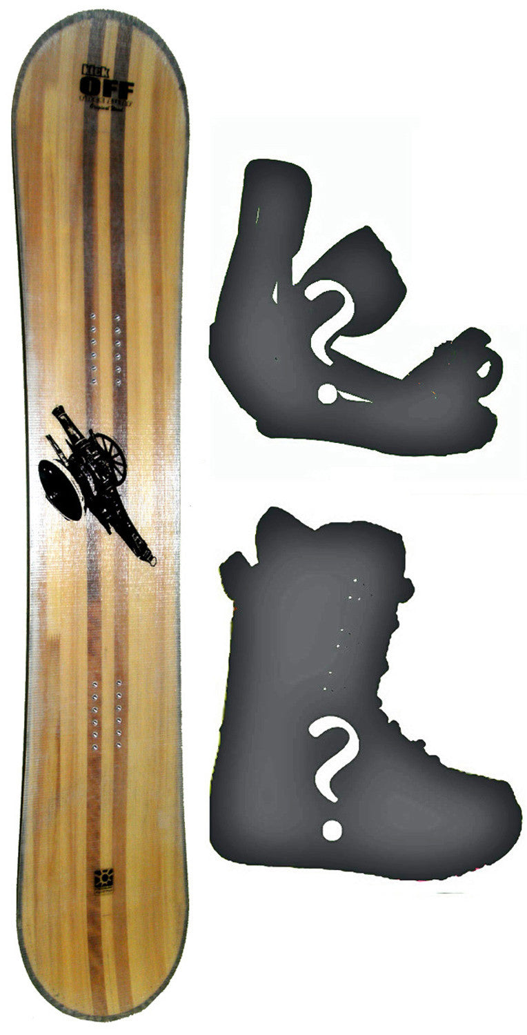 167cm Wide Free Surf Cannon Camber Snowboard, Build a Package with Boots and Bindings