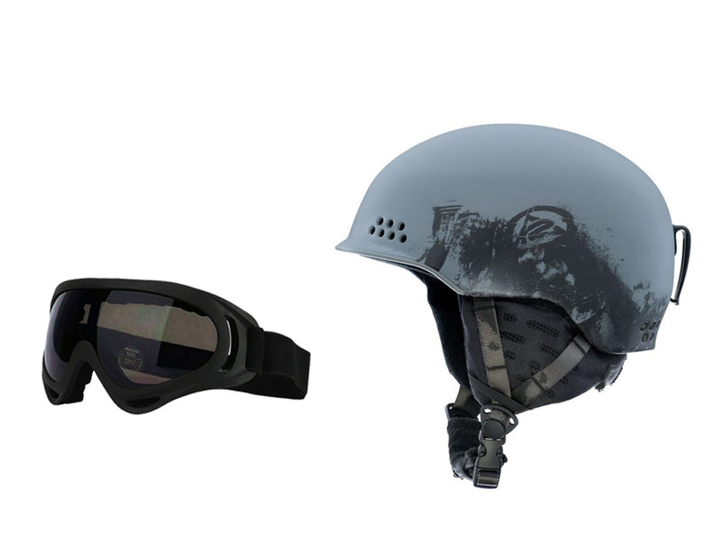 K2 Rival Pro AUDIO Gray Helmet & Goggles Recon Combo Snowboard Ski Package S-M