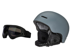 Capix Supreme Helmet & Goggles Recon Combo Gray Matte Snowboard Ski Package S/M